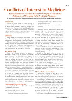 Conflicts of Interest in Medicine