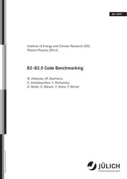 B2&ndash;B2.5 Code Benchmarking