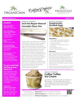 April 2015 - Natural Cannabis Company