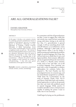 are all generalizations false?