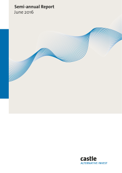 Semi annual report 2016 - Castle Alternative Invest