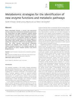 Metabolomic strategies for the identification of new enzyme