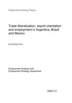 Trade liberalization, export orientation and employment in