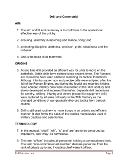 Drill and Ceremonial AIM 1. The aim of drill and ceremony is to