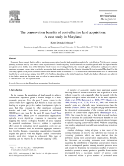 The conservation benefits of cost-effective land acquisition: A case