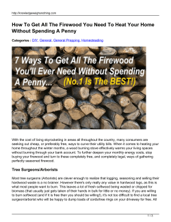 How To Get All The Firewood You Need To Heat Your Home