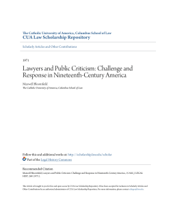 - CUA Law Scholarship Repository