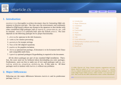 elsarticle.cls -- A documentation
