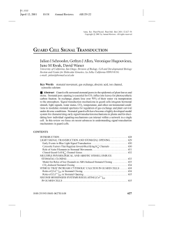 GUARD CELL SIGNAL TRANSDUCTION Julian I Schroeder, Gethyn