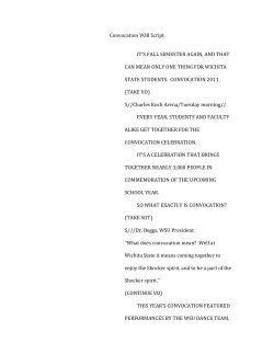 Convocation VOB Script IT`S FALL SEMESTER