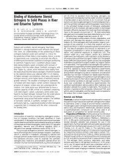 Binding of Waterborne Steroid Estrogens to Solid Phases in River