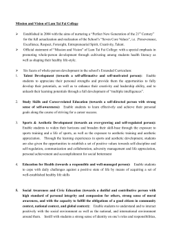 QEF Appendix One - Lam Tai Fai College