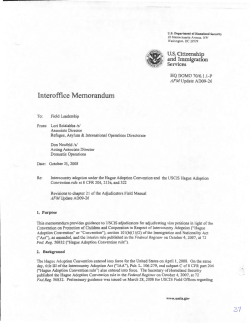 Interoffice Memorandum - Federal Bar Association