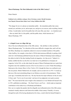 Marcel Duchamp: The Most Influential Artist of the