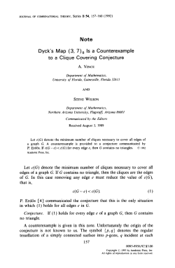 Note Dyck`s Map (3, 7)8 Is a Counterexample to a Clique Covering