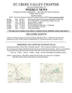 May 20, 2014 - Croix Chordsmen Chorus