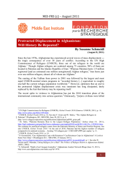Protracted Displacement in Afghanistan: Will History Be Repeated?
