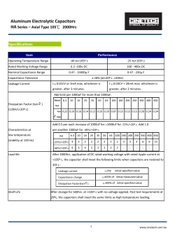 Aluminum Electrolytic Capacitors HA Series