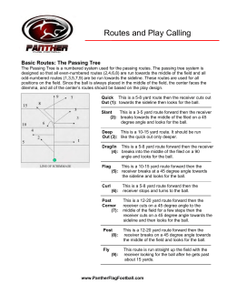Routes and Play Calling - Cabot Panther Flag Football