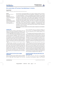 An overview of human handedness in twins