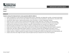 Achievement Level Descriptors