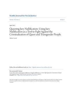Queering Jury Nullification - Seattle University School of Law Digital