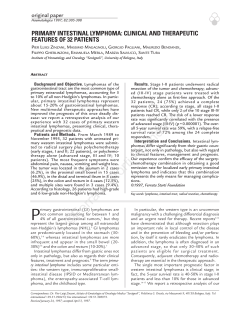 Primary intestinal lymphoma: clinical and therapeutic features of 32
