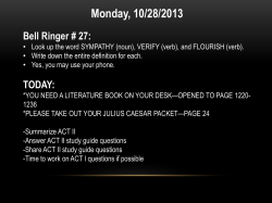 Monday, 10/28/2013 Bell Ringer # 27