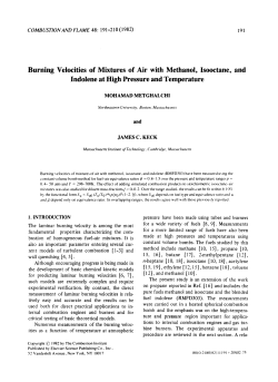 Burning Velocities of Mixtures of Air with Methanol