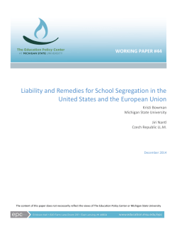 Liabilities and Remedies for School Segregation in the US and EU