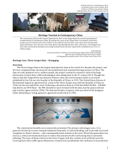 Heritage Case Module: Three Gorges Dam