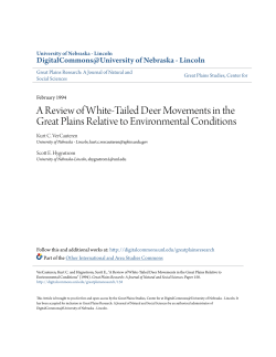 A Review of White-Tailed Deer Movements in the Great Plains