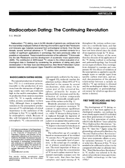 Radiocarbon dating: The continuing revolution