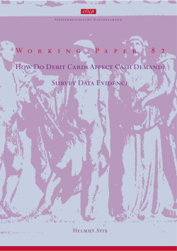 How Do Debit Cards Affect Cash Demand? Survey Data