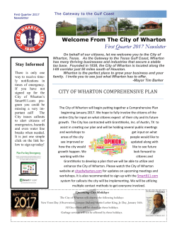 First Quarter 2017 Newsletter