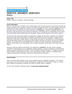 genetics, genomics, genethics - American Museum of Natural History