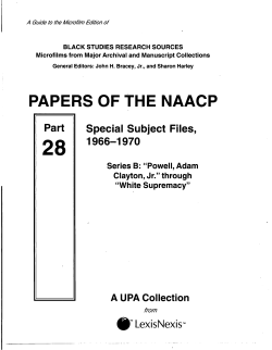 papers of the naacp - Academic