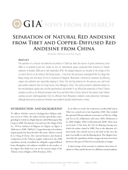 Separation of Natural Red Andesine from Tibet and Copper
