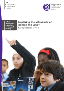 The soliloquies of Romeo and Juliet