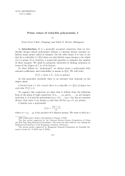 Prime values of reducible polynomials, I