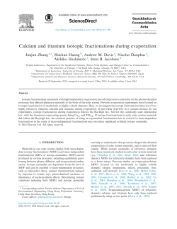 Calcium and titanium isotopic fractionations during evaporation