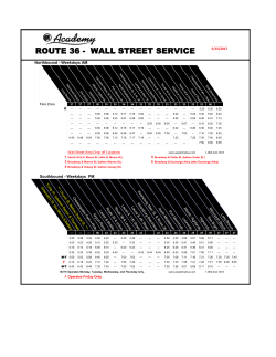 route 36 - wall street service