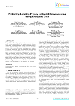 Protecting Location Privacy in Spatial Crowdsourcing using