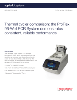 Thermal cycler comparison: the ProFlex 96