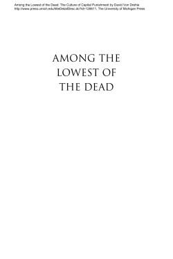 among the lowest of the dead - The University of Michigan Press