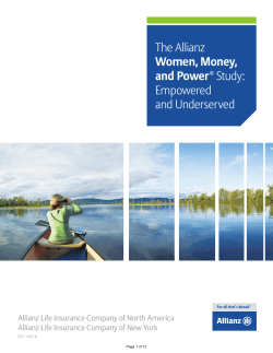 The Allianz Women, Money, and Power&reg; Study