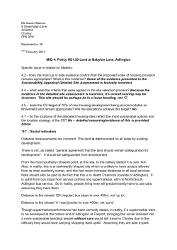 MIQ 4: Policy HS1.29 Land at Babylon Lane, Adlington Specific