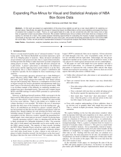 Expanding Plus-Minus for Visual and Statistical Analysis of NBA Box