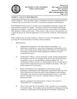 6.22 Faculty Due Process