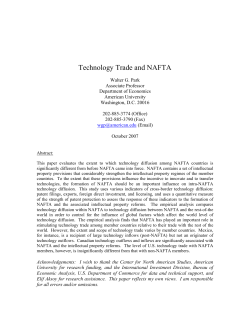 Technology Trade and NAFTA